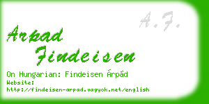 arpad findeisen business card