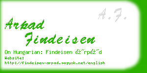 arpad findeisen business card